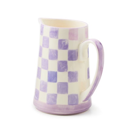 Lilac Check Pitcher