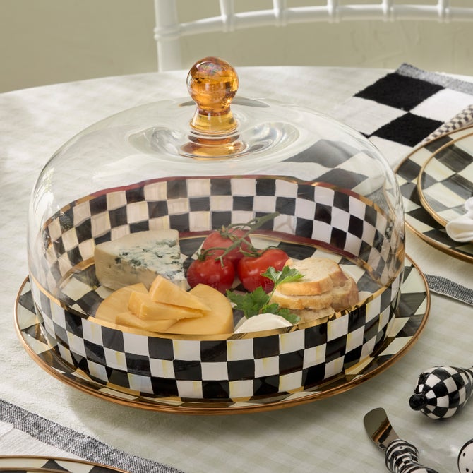 Courtly Check Glass Cake Dome image number 1