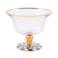 Courtly Check Glass Pedestal Bowl