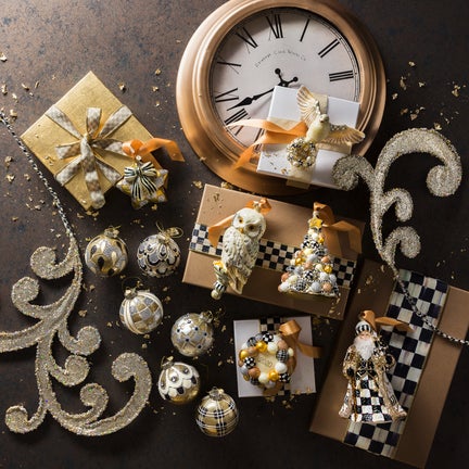 Golden Hour Glass Ball Ornaments - Set of 6