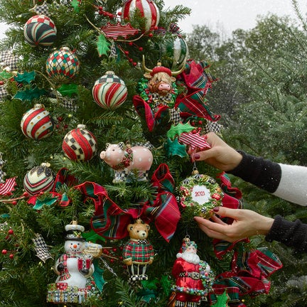 Jolly Glass Ball Ornaments - Set of 6