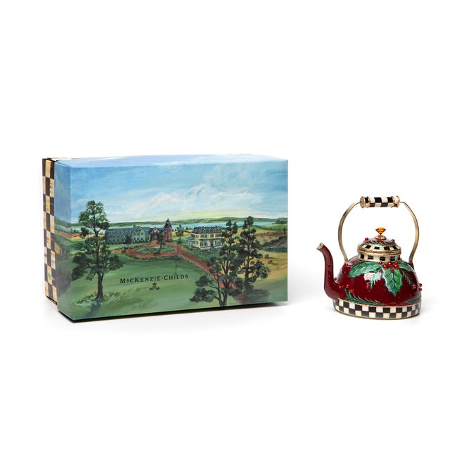 Holiday Kettle Glass Ornament image number 1