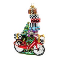 Special Delivery Bike Glass Ornament