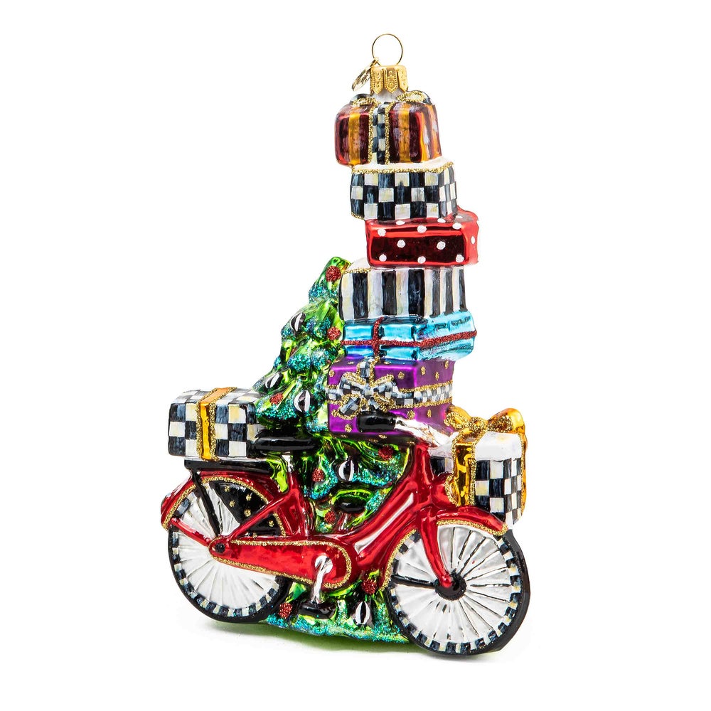 Special Delivery Bike Glass Ornament mackenzie-childs Panama imagen 1