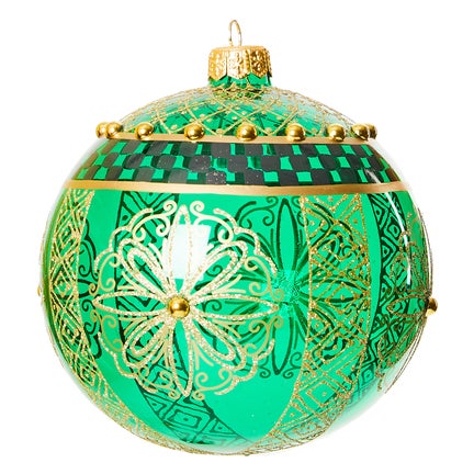 Emerald Luxe Ball Glass Ornament