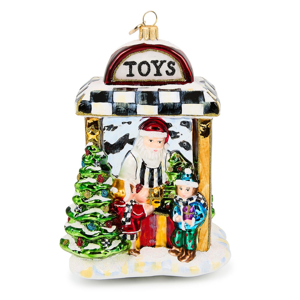 Santa's Toy Store Glass Ornament mackenzie-childs Panama imagen 1