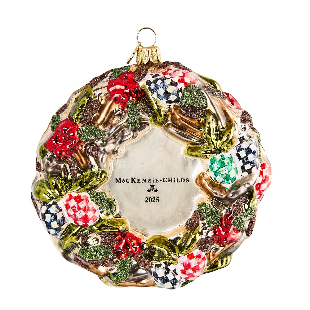 2025 MacKenzie-Childs Wreath Glass Ornament mackenzie-childs Panama imagen 1 2025 MacKenzie-Childs Wreath Glass Ornament mackenzie-childs Panama imagen 1