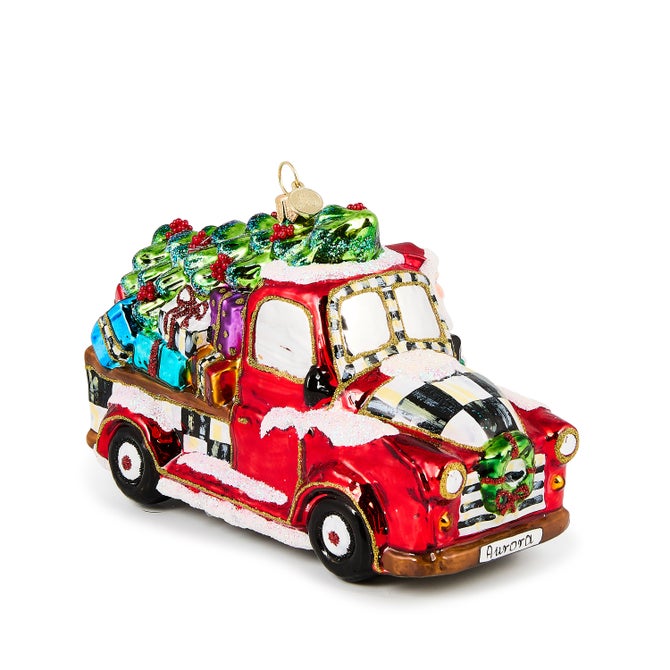 Santa's Hitting the Road Glass Ornament image number 5