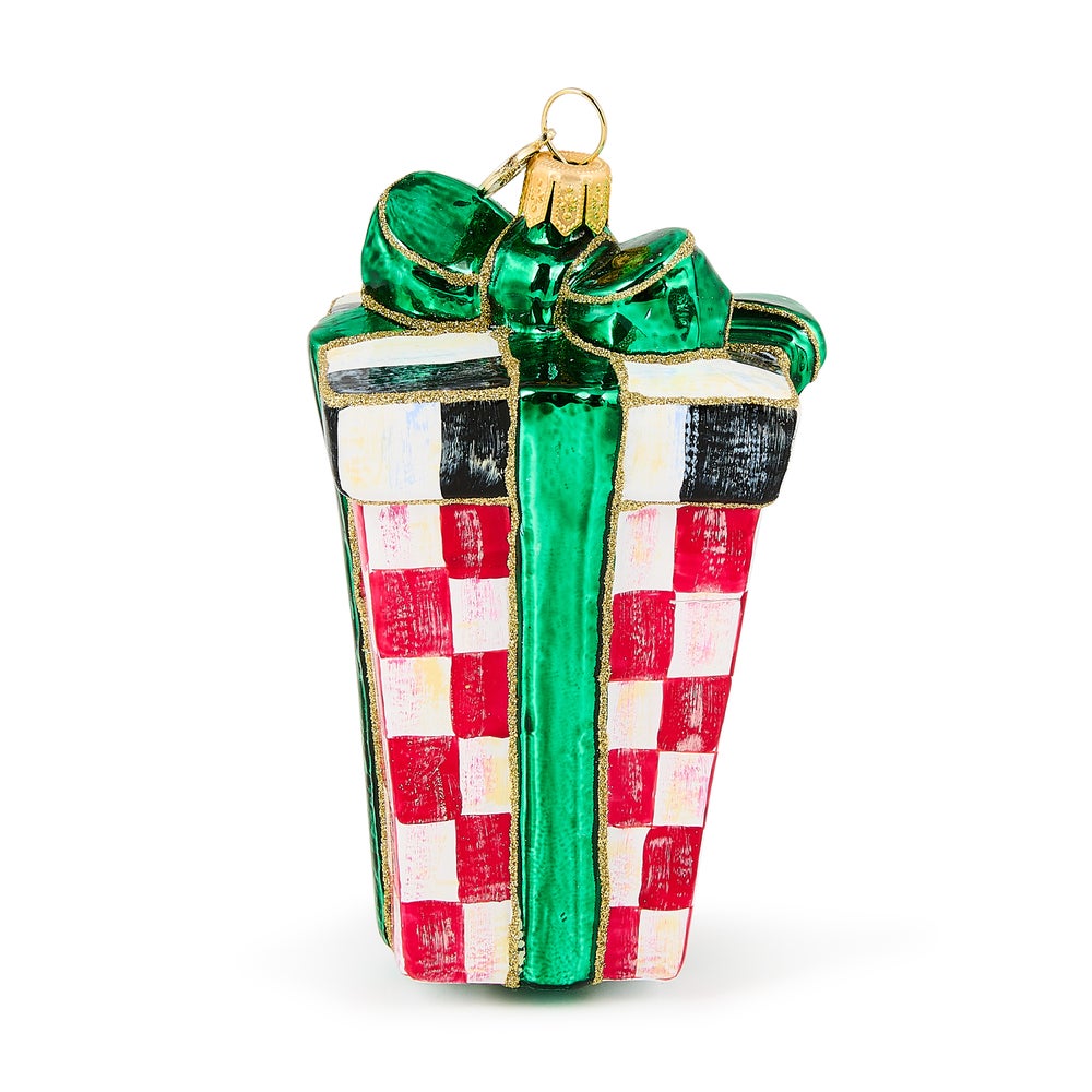 Check It Out Gift Glass Ornament mackenzie-childs Panama imagen 1