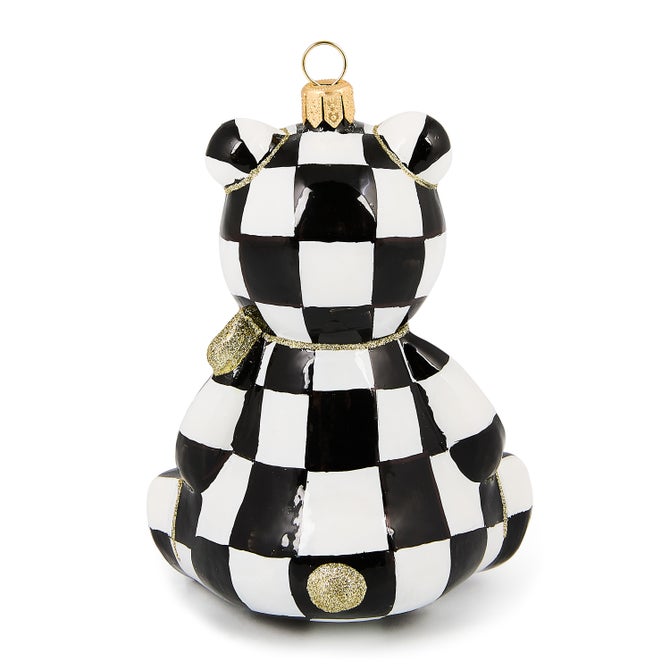 2025 Courtly Bear Glass Ornament image number 1