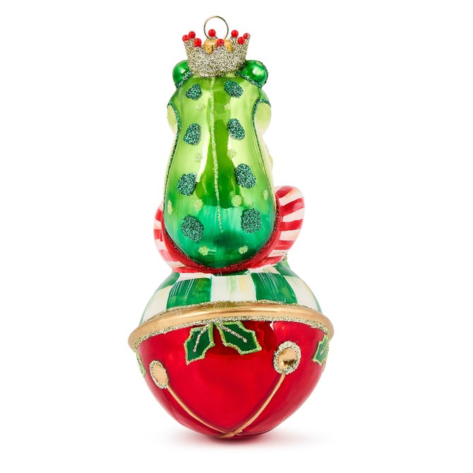Check It Out Mr. Jingles Glass Ornament image number 1