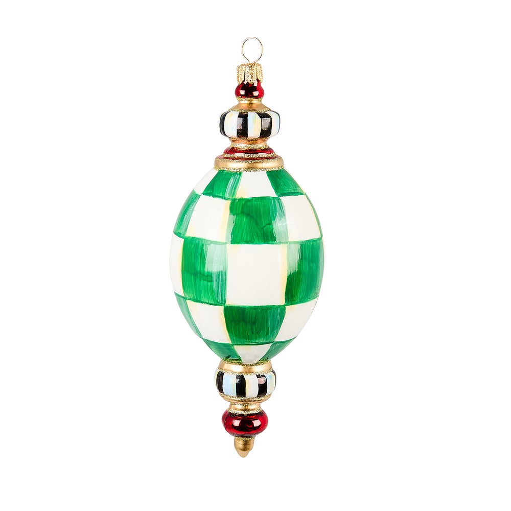 Check It Out Oval Drop Glass Ornament mackenzie-childs Panama imagen 1