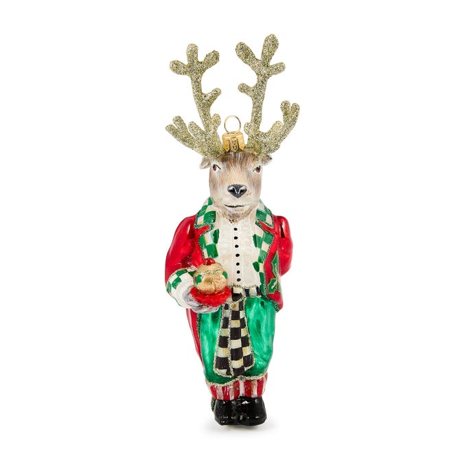 Check It Out Reindeer Butler Ornament image number 0