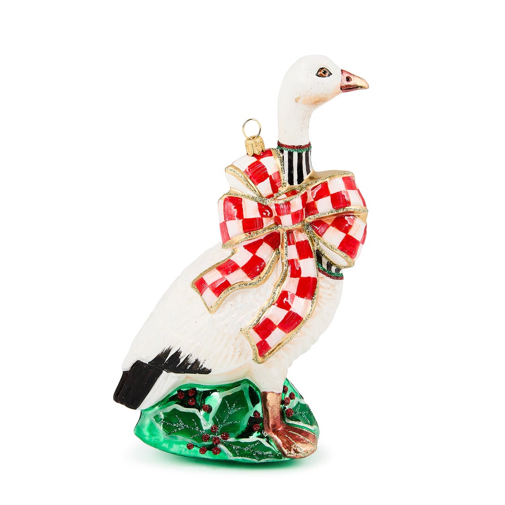 Check It Out Goose Glass Ornament mackenzie-childs Panama imagen 1