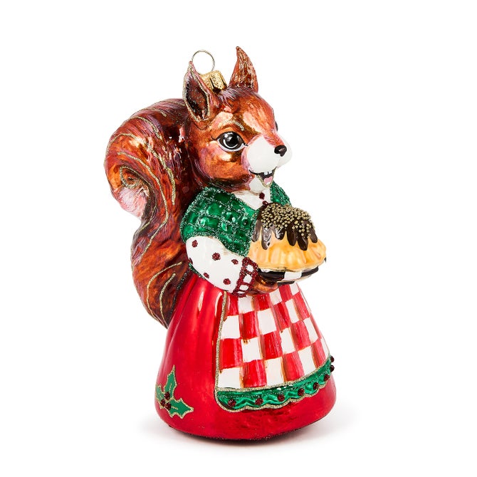 Check It out Squirrel Glass Ornament image number 2