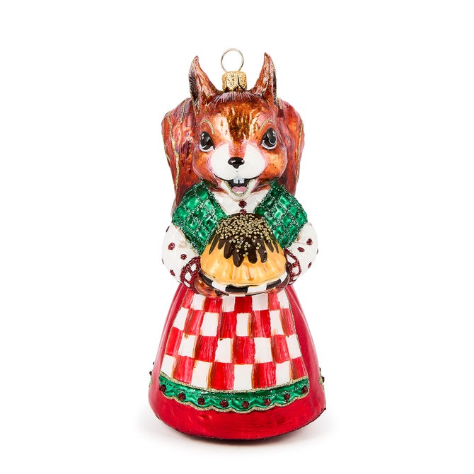Check It out Squirrel Glass Ornament image number 0