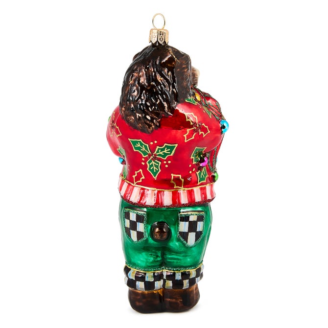 Deck The Halls Bear Glass Ornament image number 1