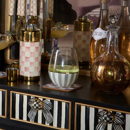 Sterling Stripe Stemless Wine Glass