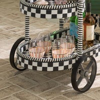 Rosy Stripe Stemless Wine Glass