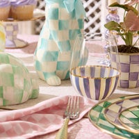 Violet Stripe Stemless Wine Glass