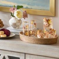 Wild Rose Stemless Flute, Set of 4