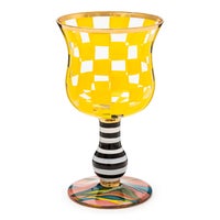 Carnival Yellow Wine Glass