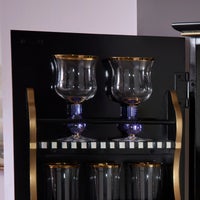 Violet Check Wine Glass