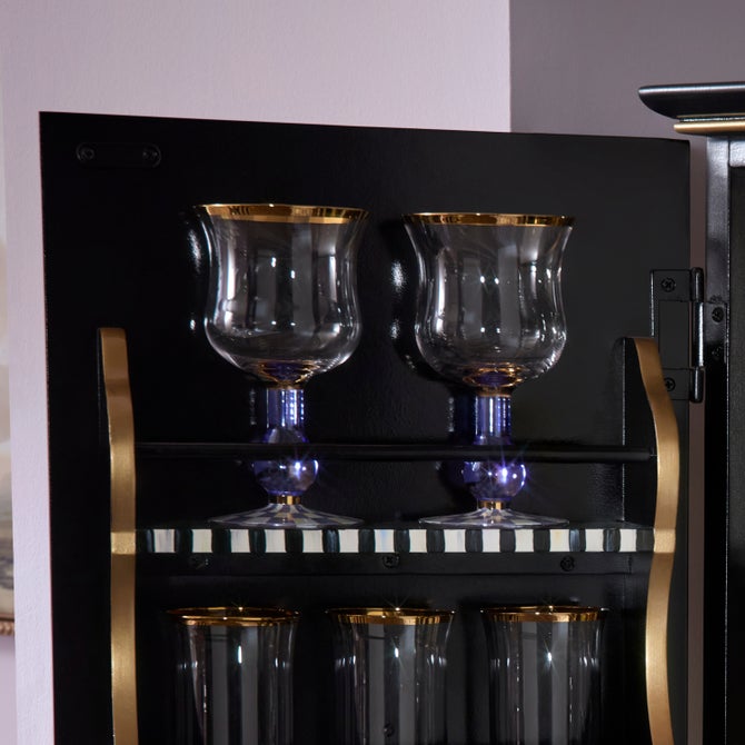 Violet Check Wine Glass image number 2