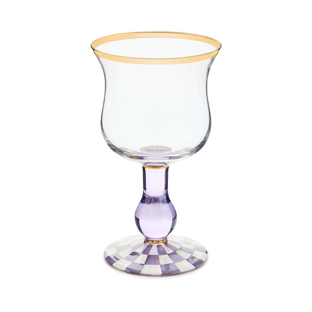 Violet Check Glassware mackenzie-childs Panama imagen 1
