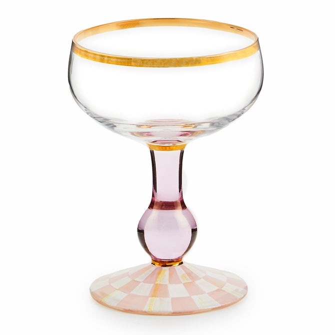 Rosy Check Coupe Glass image number 0