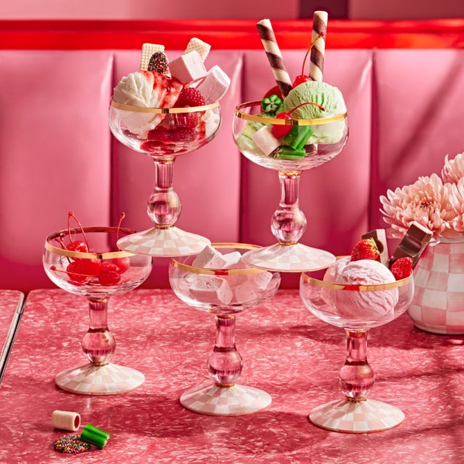 Rosy Check Coupe Glass image number 2