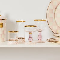 Rosy Check Coupe Glass