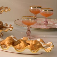 Rosy Check Coupe Glass