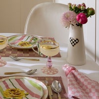 Rosy Check Coupe Glass