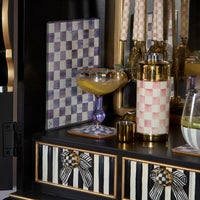 Violet Check Glassware