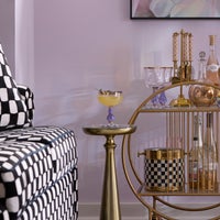 Violet Check Glassware