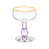 Violet Check Glassware