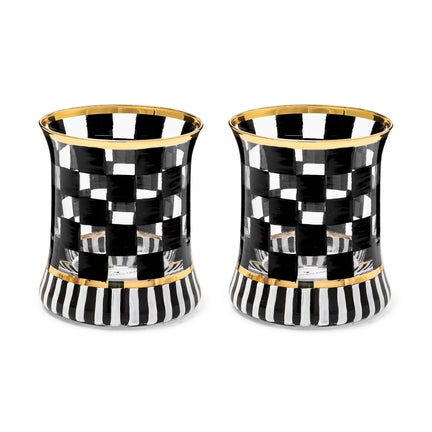 Carnival Black Tumbler Glass, Set of 2
