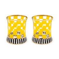 Carnival Yellow Tumbler Glass, Set of 2