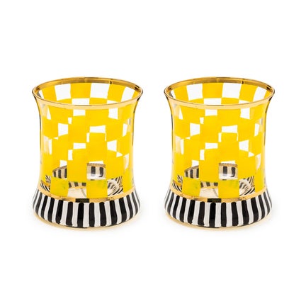 Carnival Yellow Tumbler Glass, Set of 2