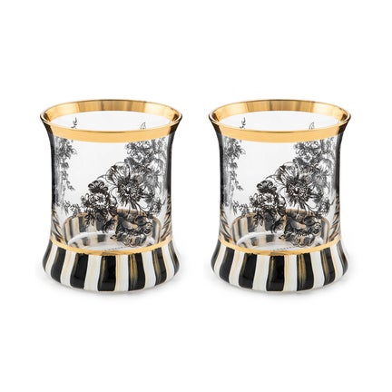 Courtly English Garden Tumbler Glass, Set of 2