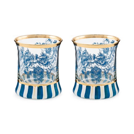 Royal English Garden Tumbler Glass, Set of 2