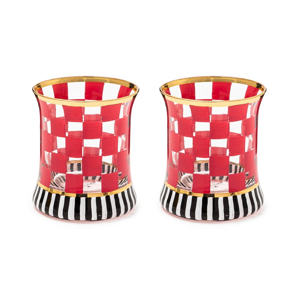 Carnival Fuchsia Tumbler Glass, Set of 2 mackenzie-childs Panama imagen 1