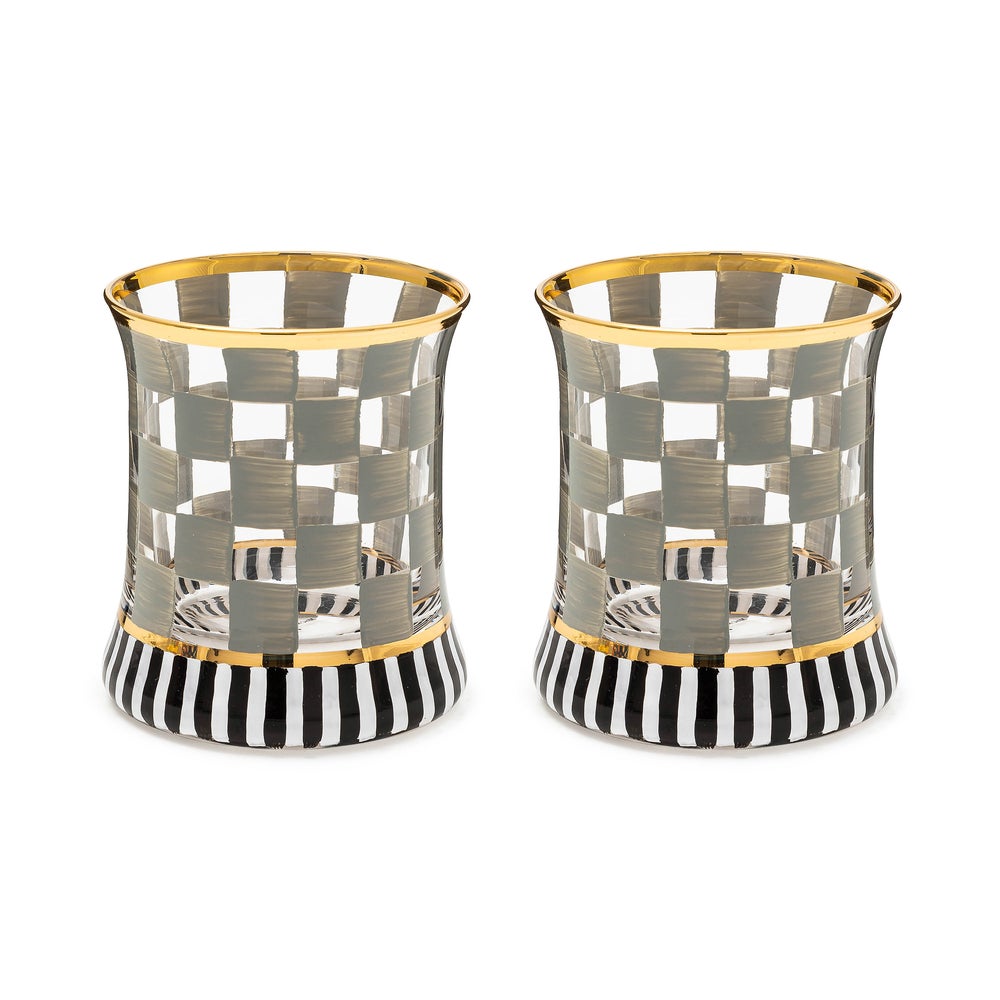 Carnival Sterling Tumbler Glass, Set of 2 mackenzie-childs Panama imagen 1