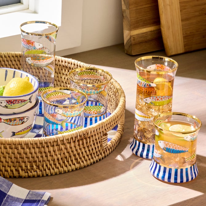 Go Fish Tumbler Glass, Set of 2 image number 2