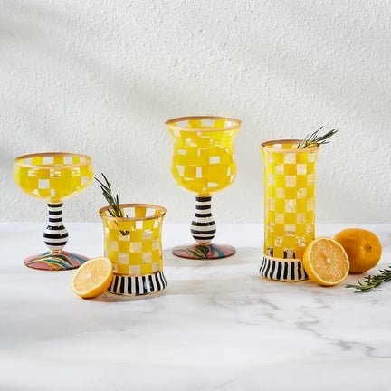 Carnival Yellow Highball Glass, Set of 2