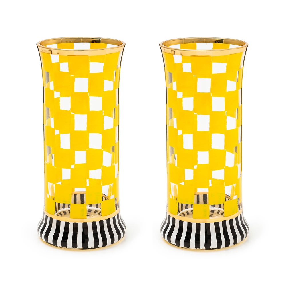 Carnival Yellow Highball Glass, Set of 2 mackenzie-childs Panama imagen 1