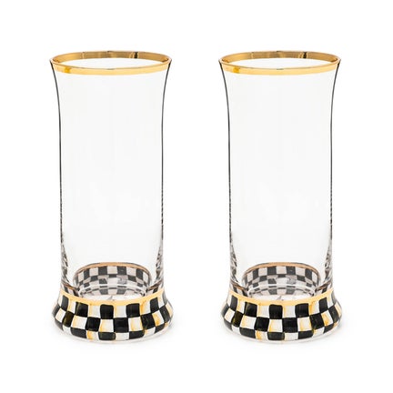 Courtly Check Highball Glass, Set of 2