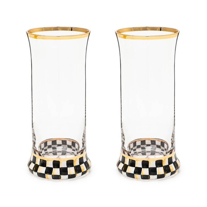 Courtly Check Highball Glass, Set of 2 image number 0