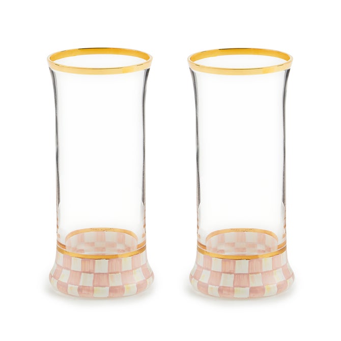 Rosy Check Highball Glass, Set of 2 image number 0